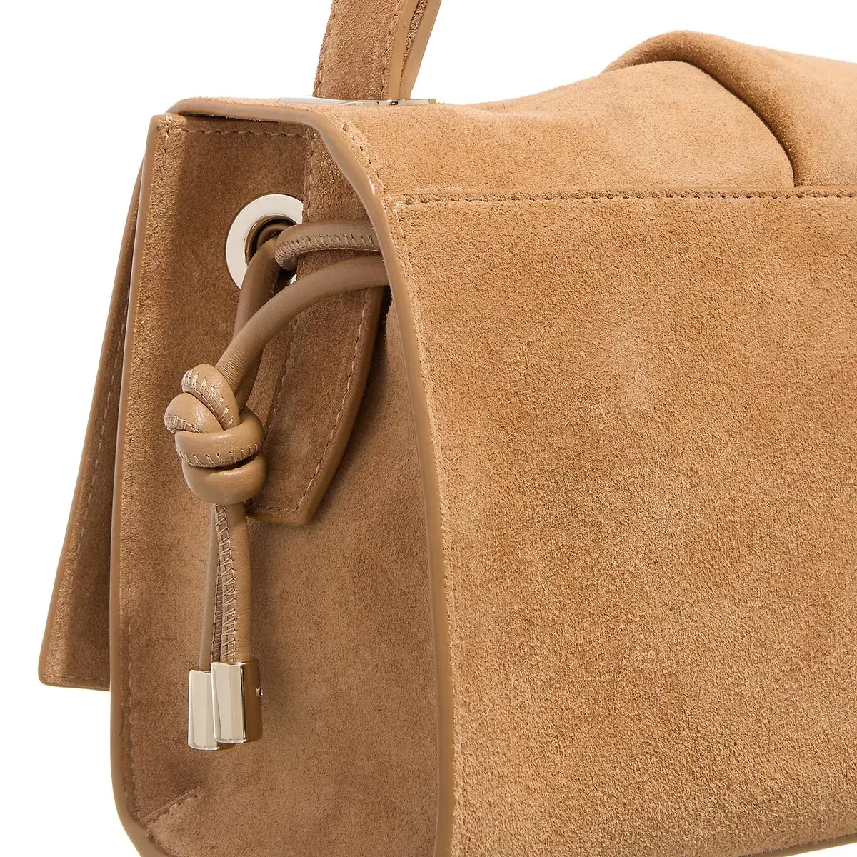 Schultertasche aus Wildleder