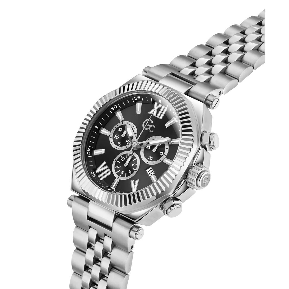 Herren Silberfarbene Chronographenuhr
