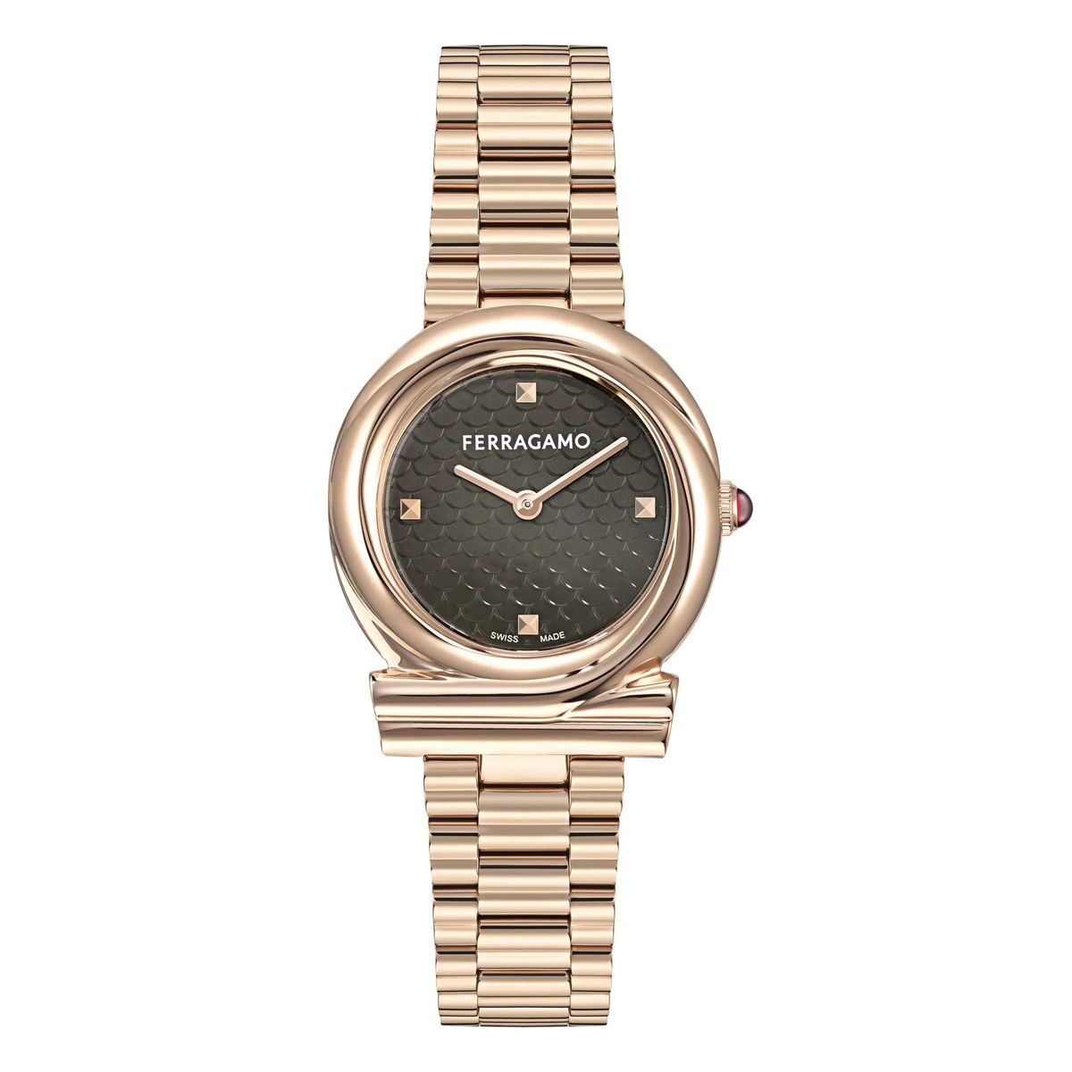 Elegante roségoldene Analog Uhr
