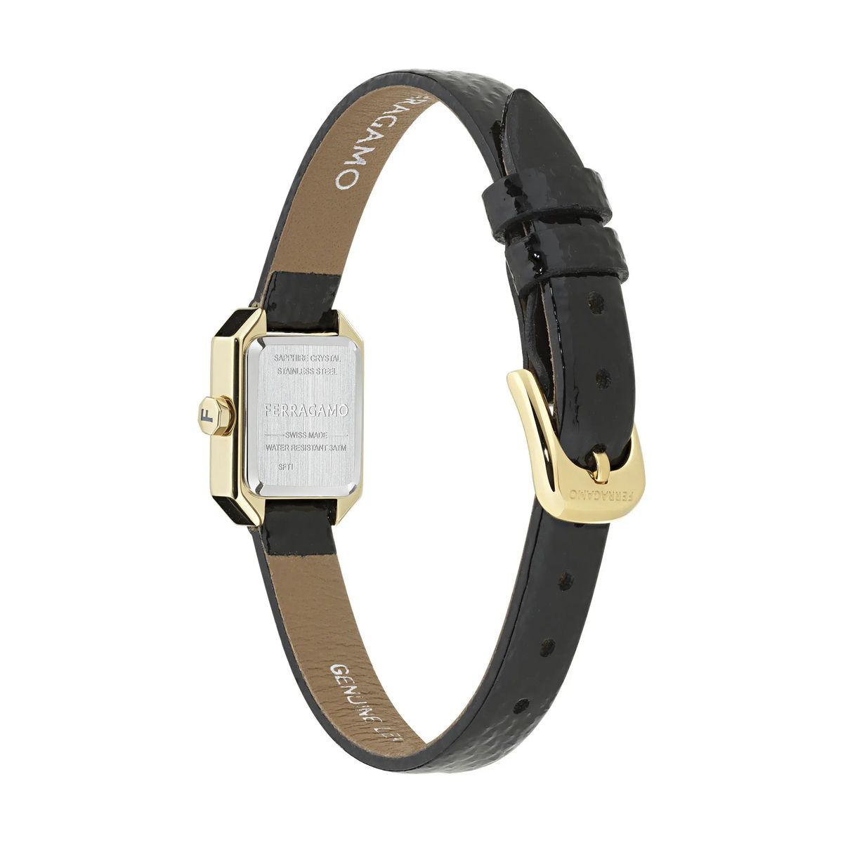 Rechteckige Crystal Tank Petite Uhr