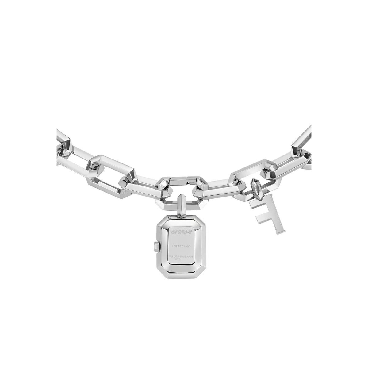 Ferragamo Charm Edelstahl Kettenuhr