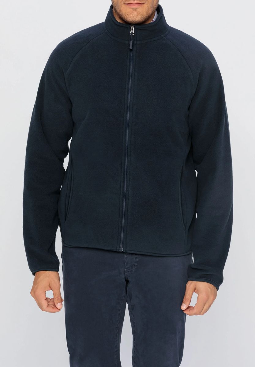 Herren Klassische Fleece-Jacke mit Reißverschluss