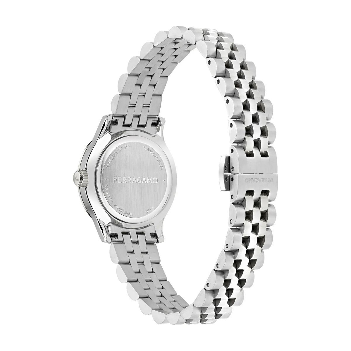 Silberne Edelstahl Quarz Uhr