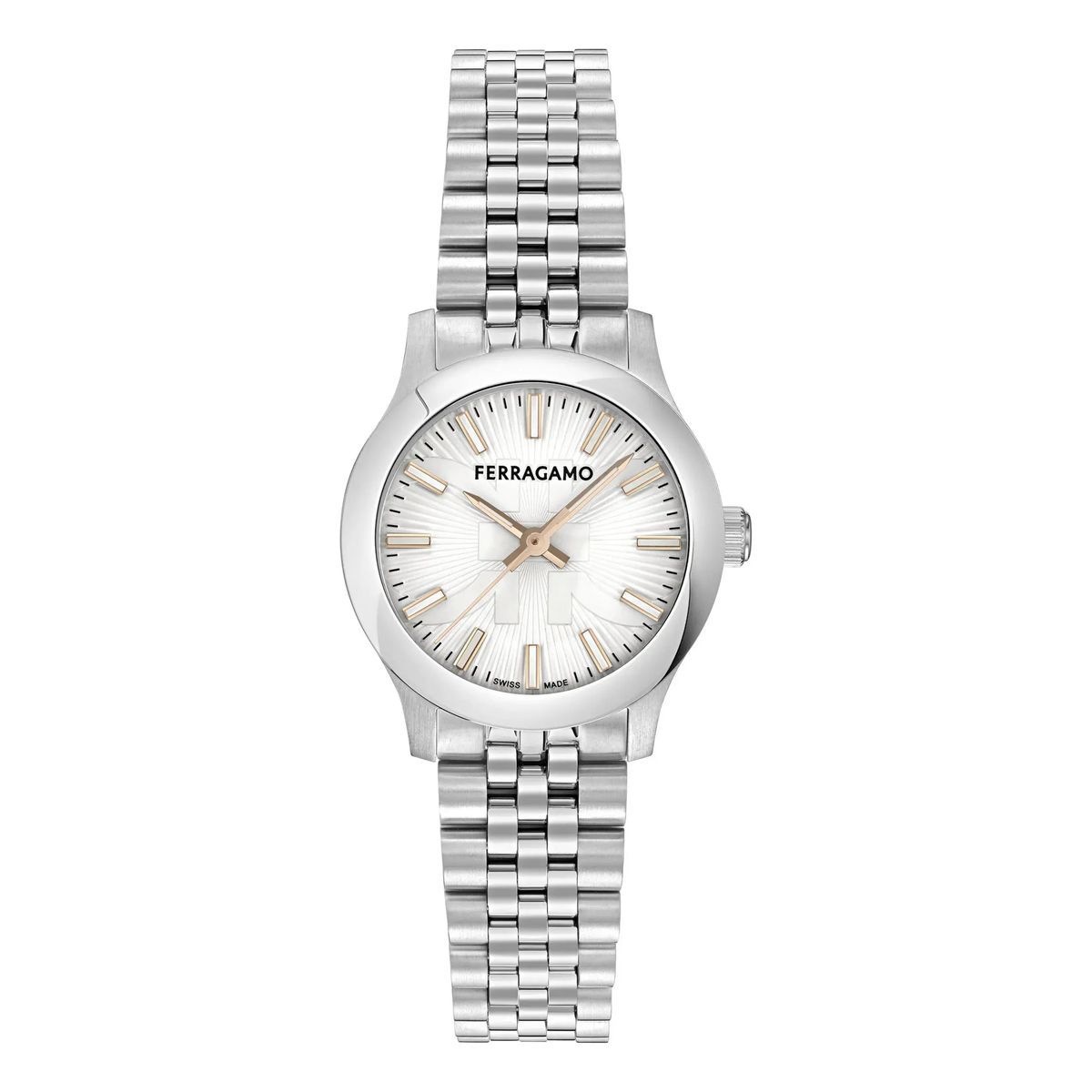 Silberne Edelstahl Quarz Uhr