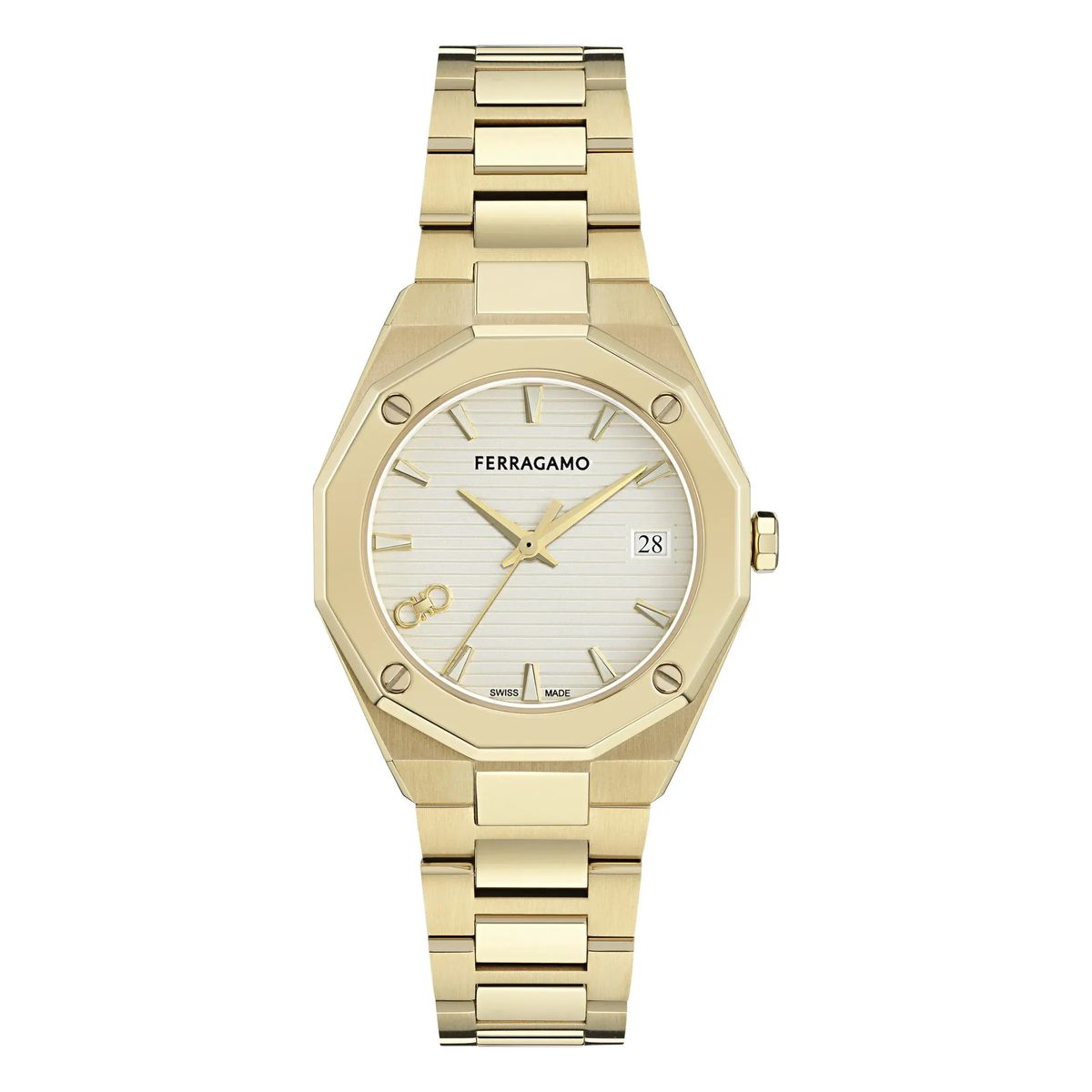 Damen Versilia achteckige goldene Uhr