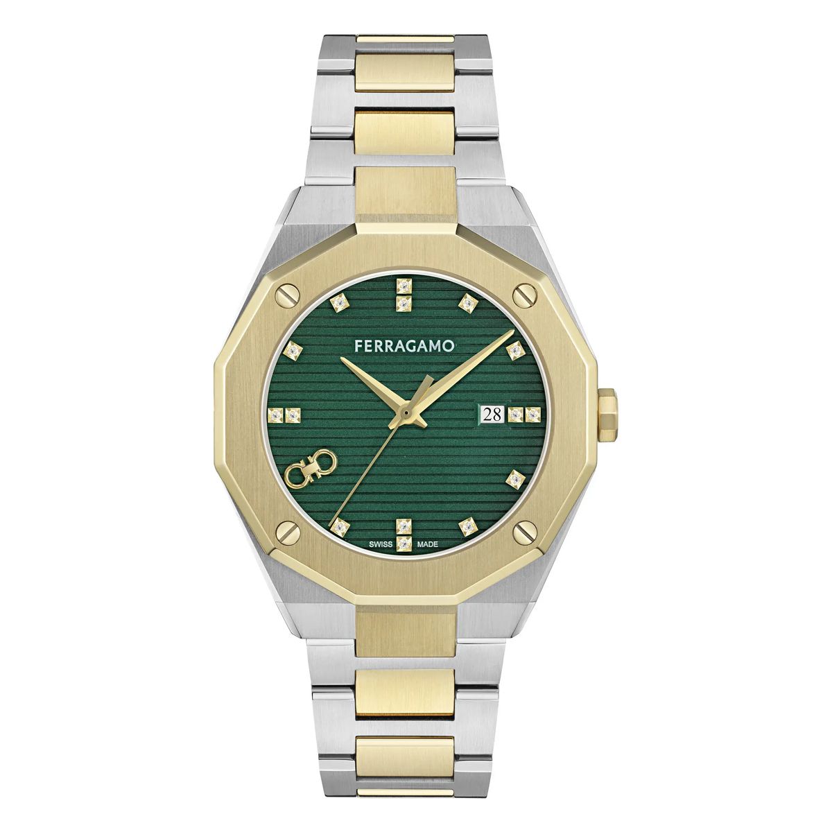 Grün Zifferblatt Edelstahl Uhr