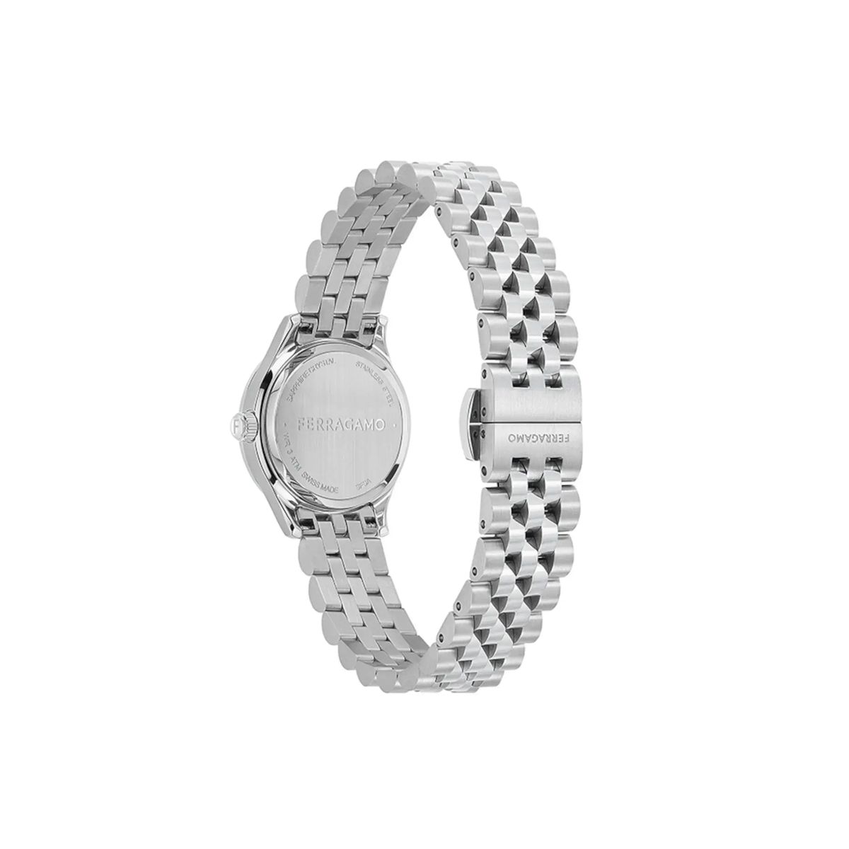 Silberne Ferragamo Duo Mini Uhr