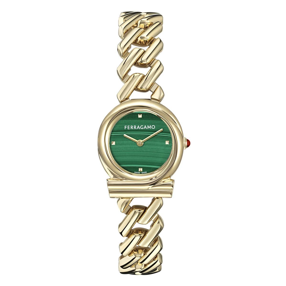 Goldene Gliederarmband Quarz Analoguhr