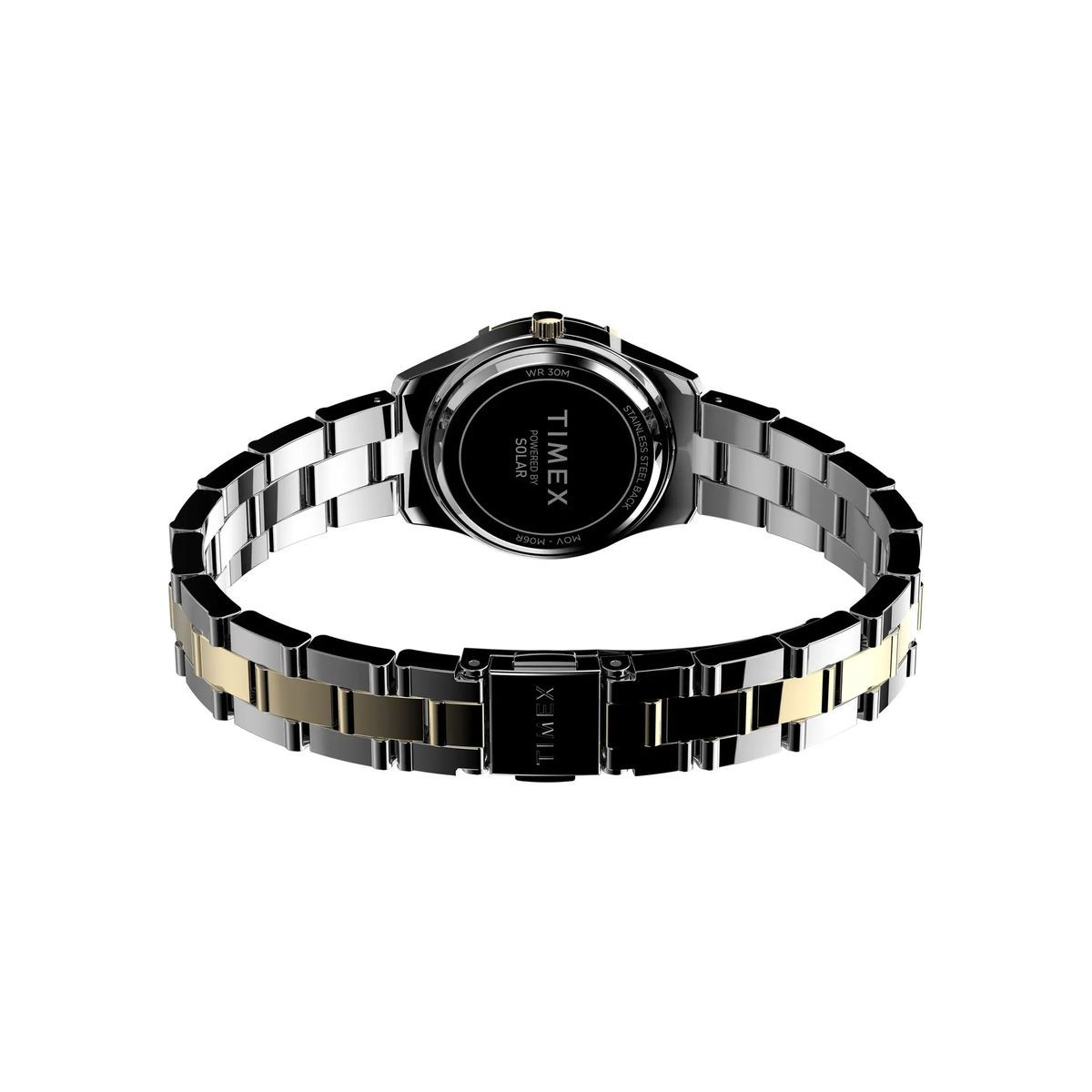 Elegante Solarbetriebene Zweifarbige Uhr