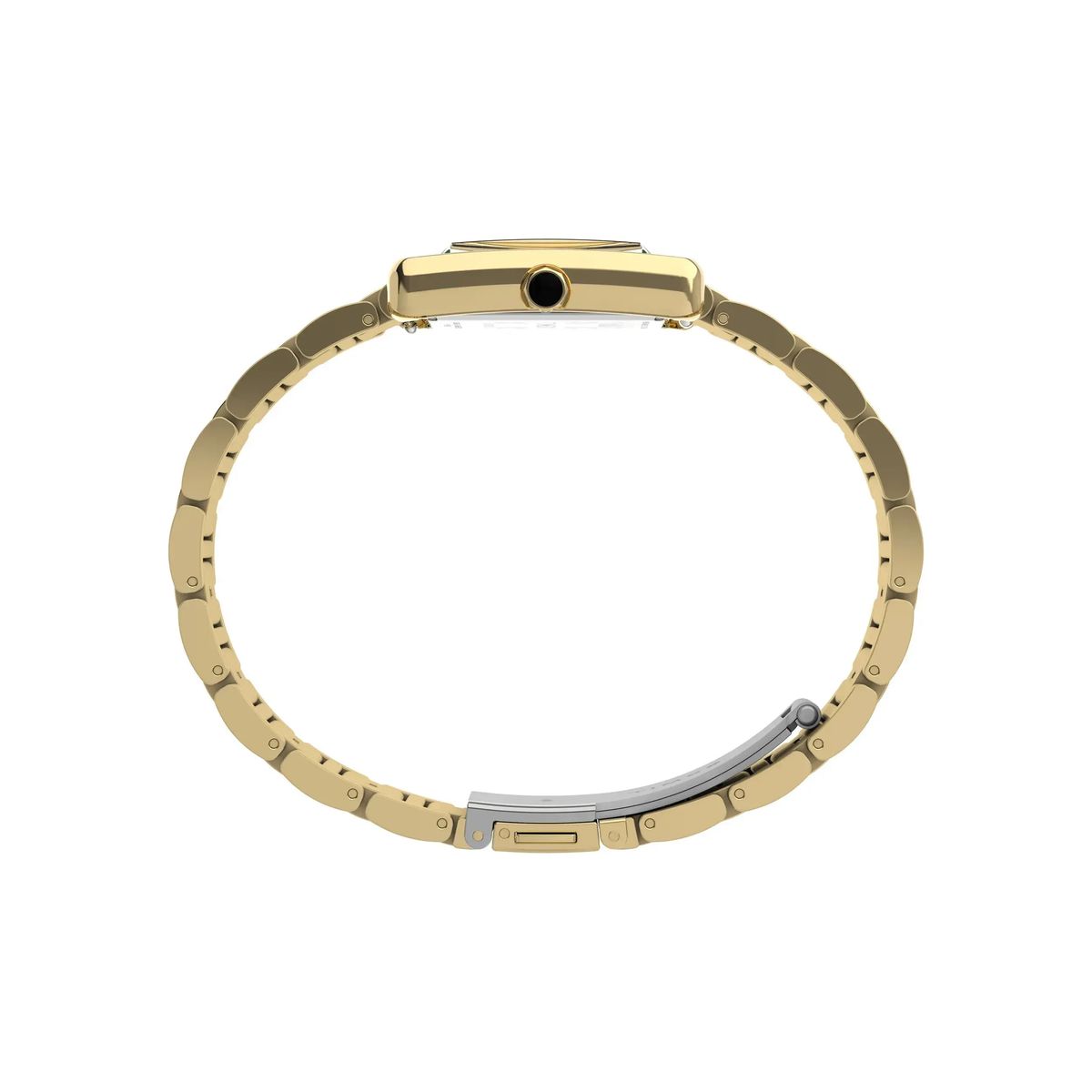 Elegante goldfarbene Uhr mit grünem Zifferblatt