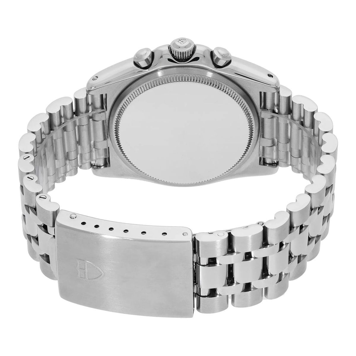 Silberner Chronograph Uhr mit Edelstahlband