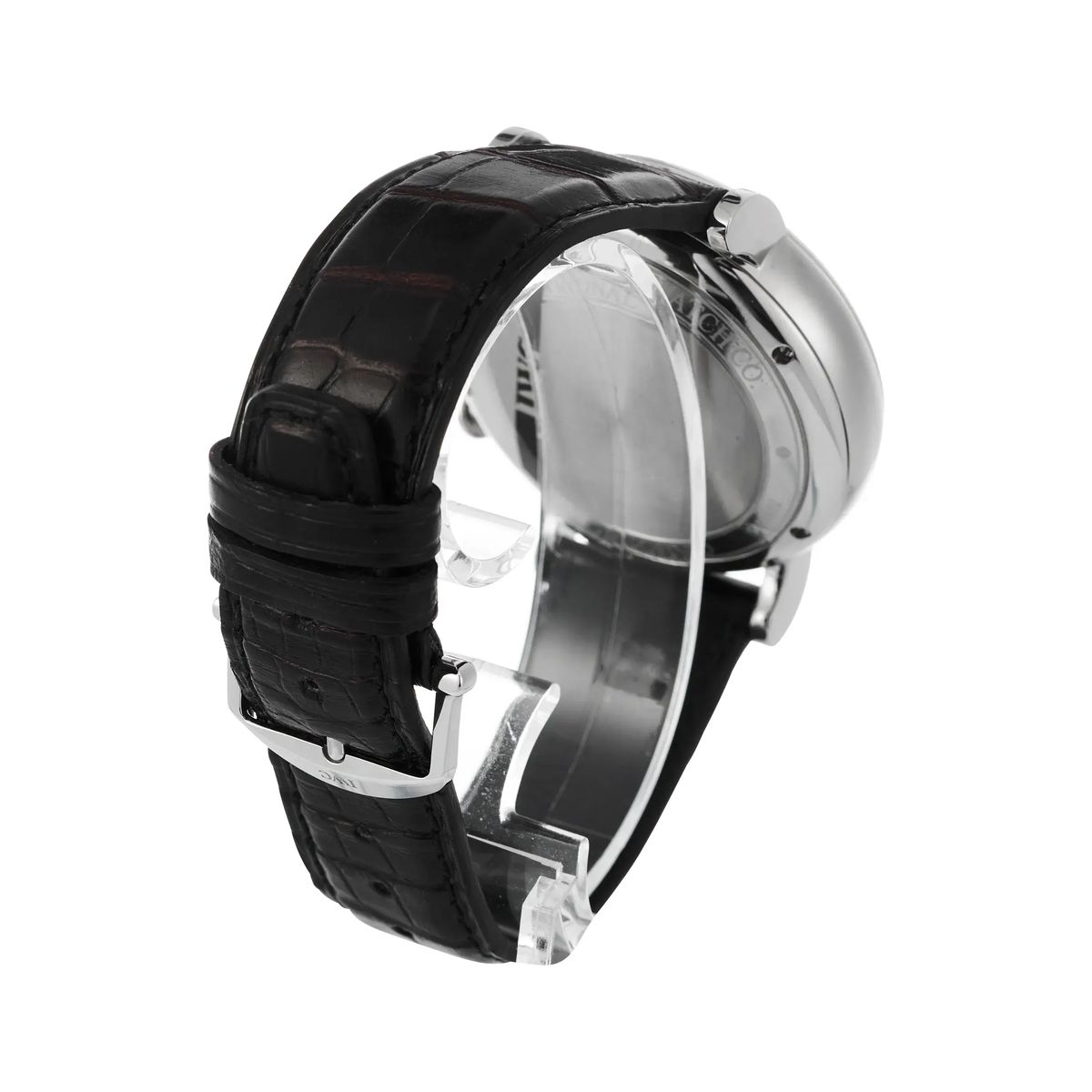 Elegante schwarze Chronograph Schweizer Uhr