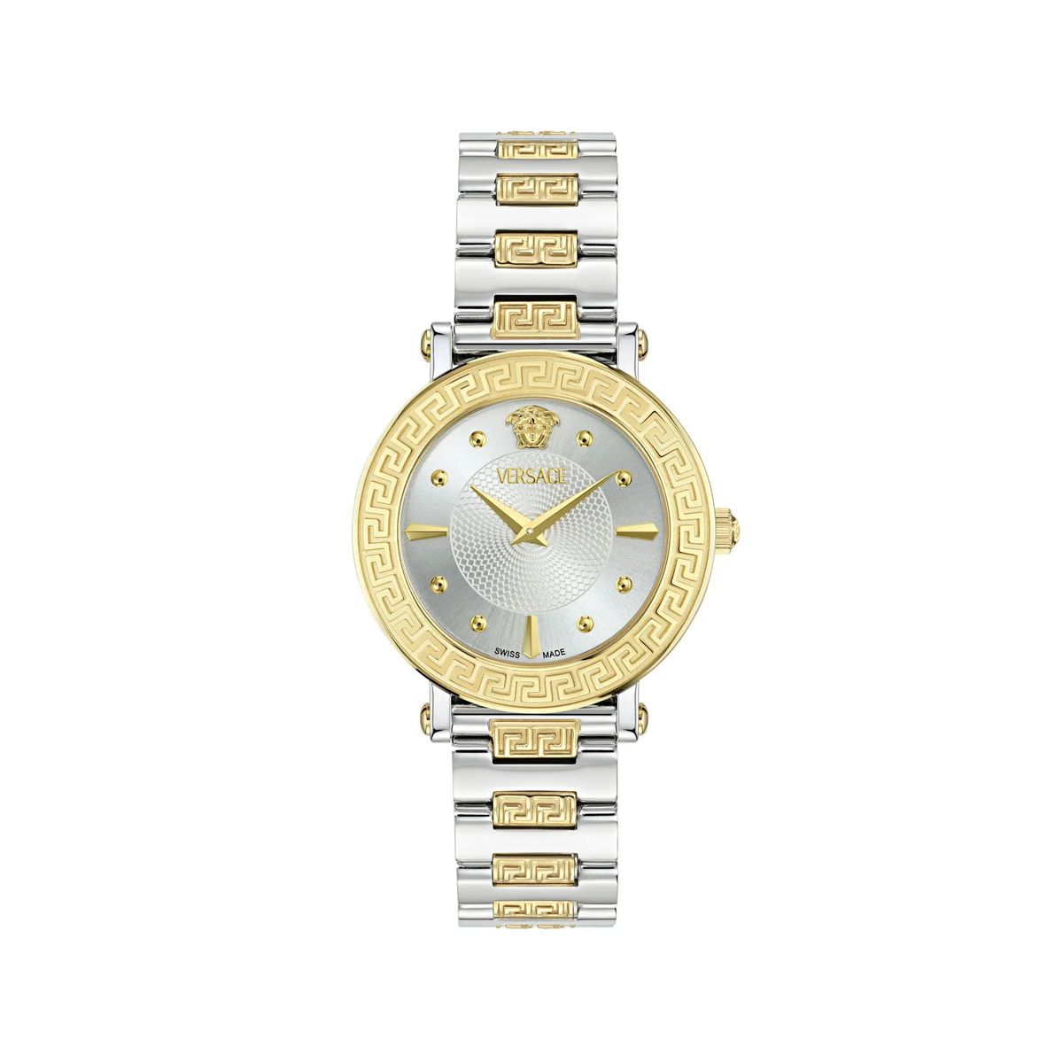Elegante zweifarbige Greca Sphere Uhr