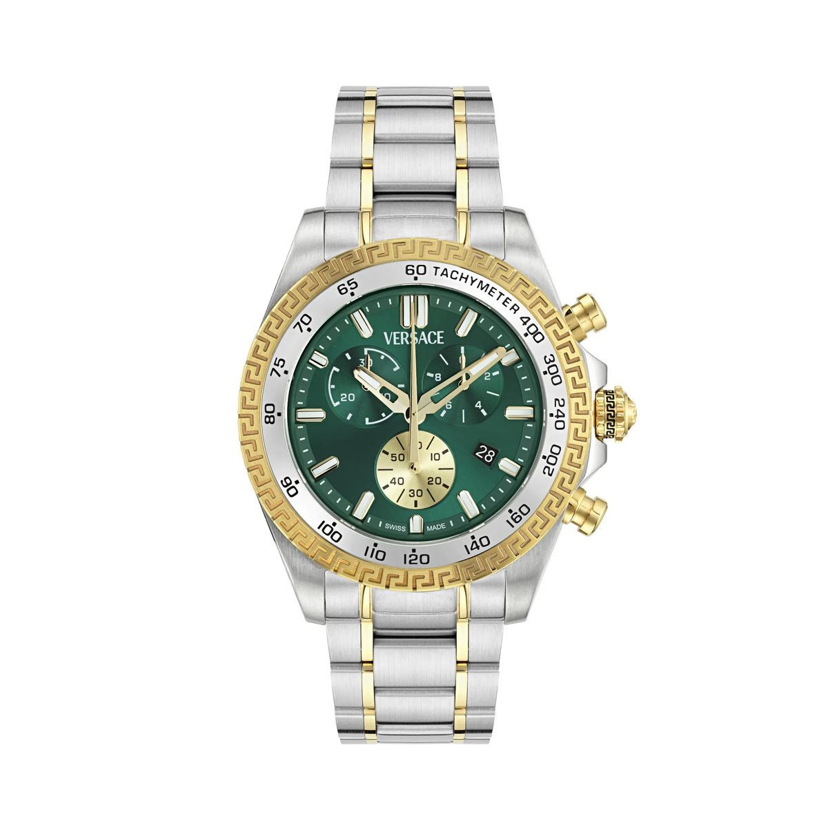 Elegante Chronographenuhr mit Greca-Lünette