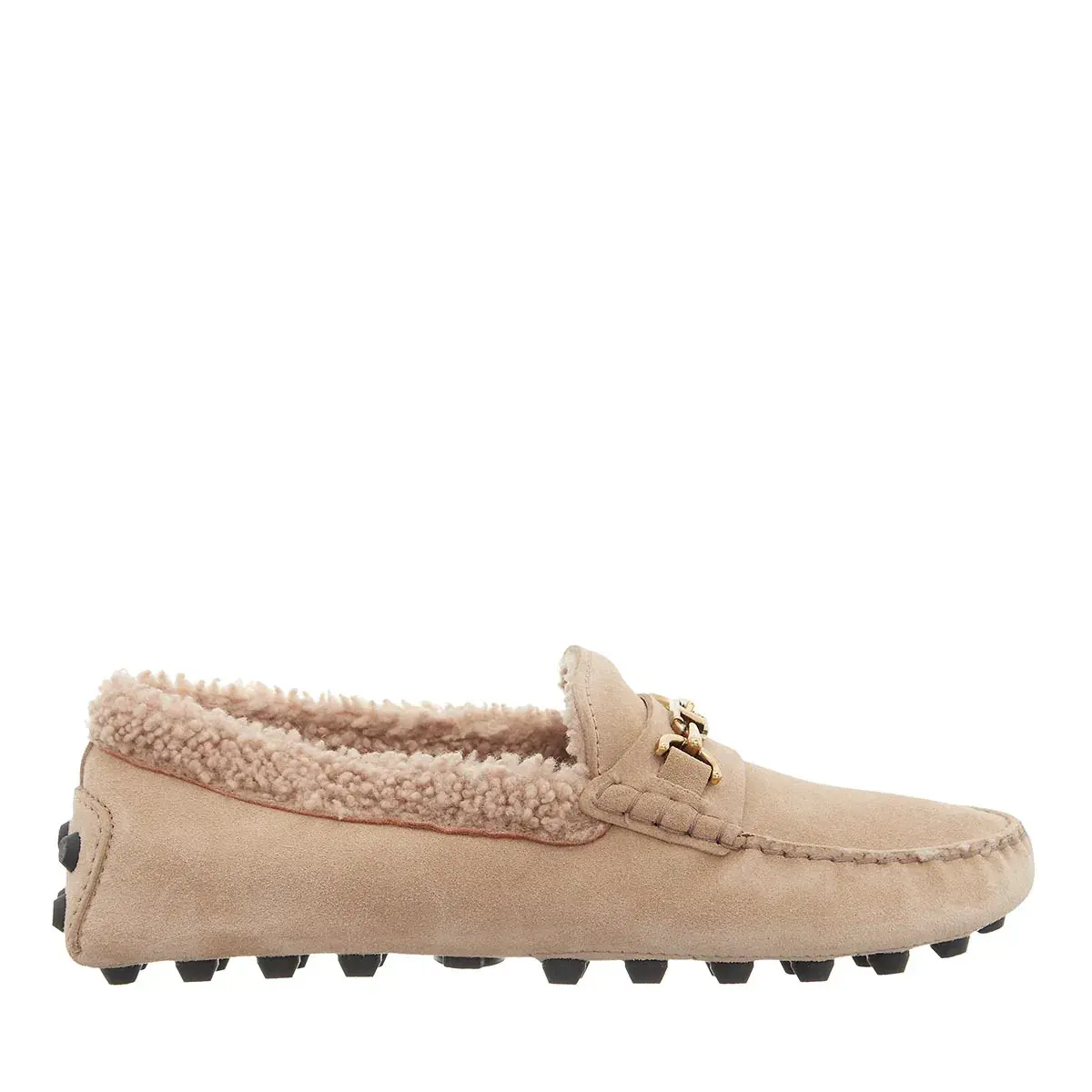 Wildleder Shearling-gefütterte Driving Loafer