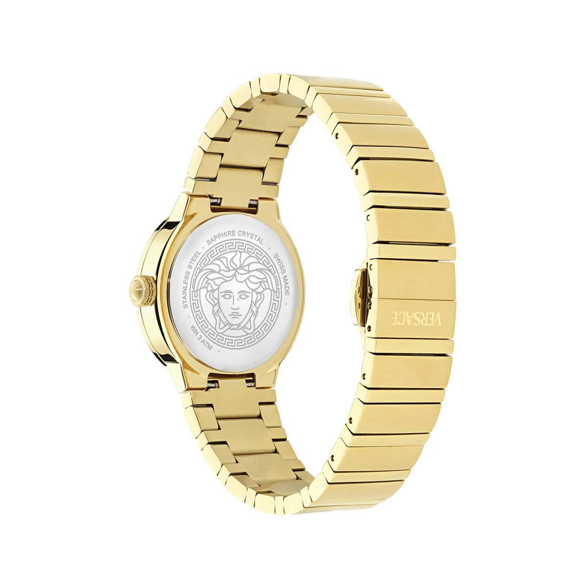 Elegante goldfarbene Schweizer Uhr