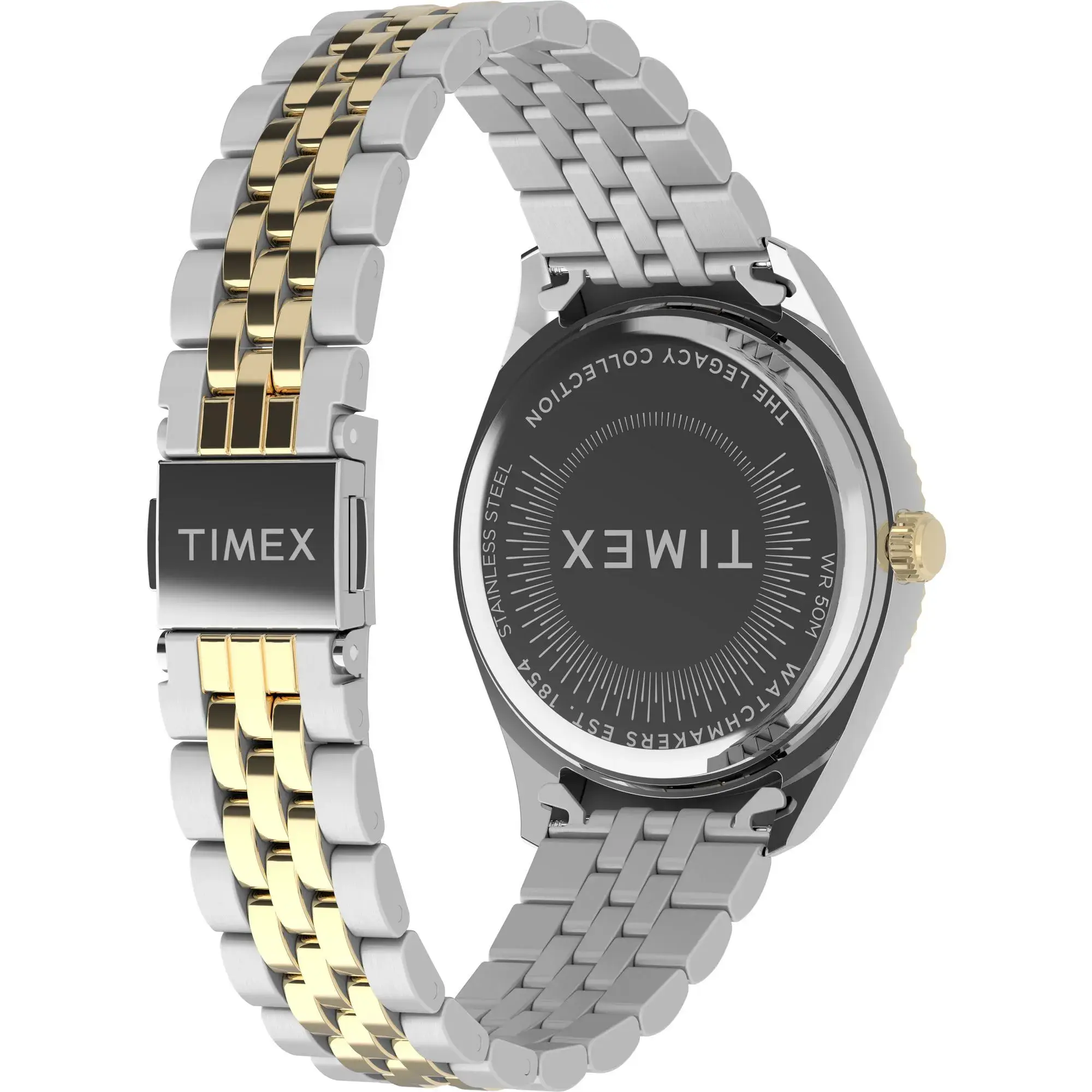 Zweifarbige Edelstahl Damenarmbanduhr
