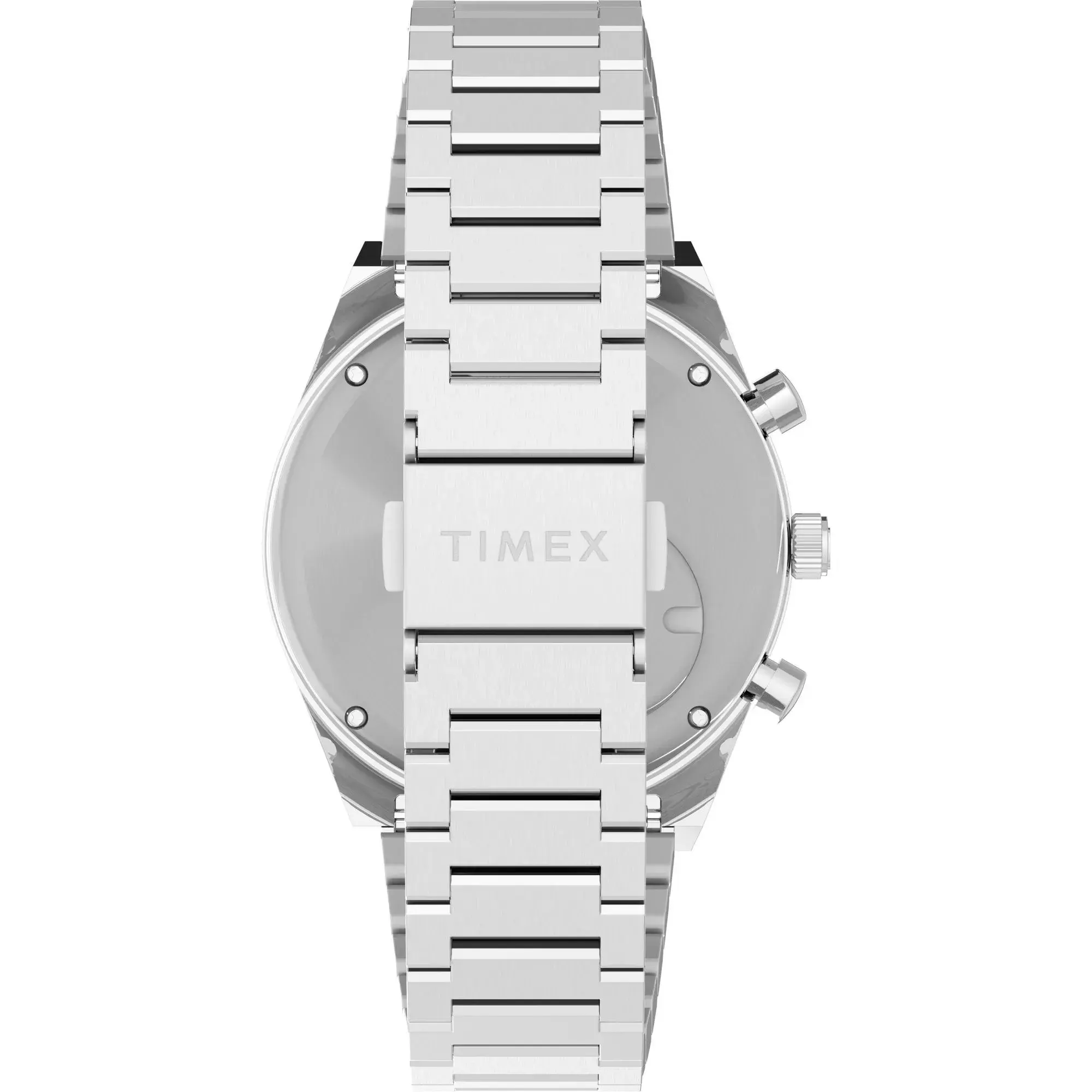 Silberfarbene Chronographenuhr aus Edelstahl