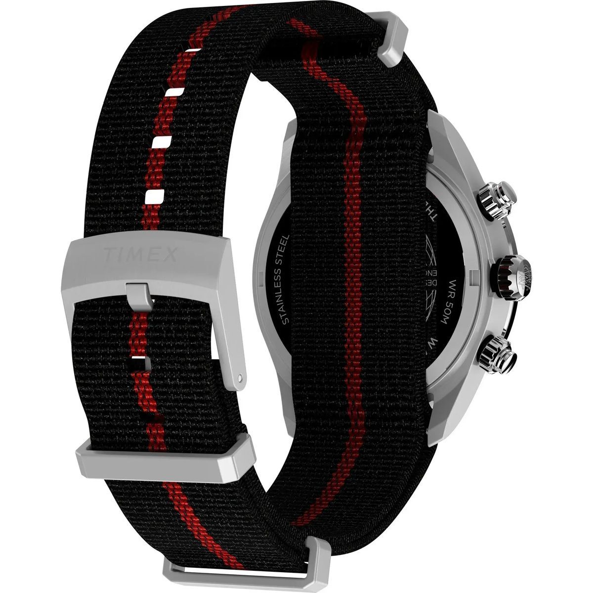 Klassische Chronographenuhr mit Stoffarmband