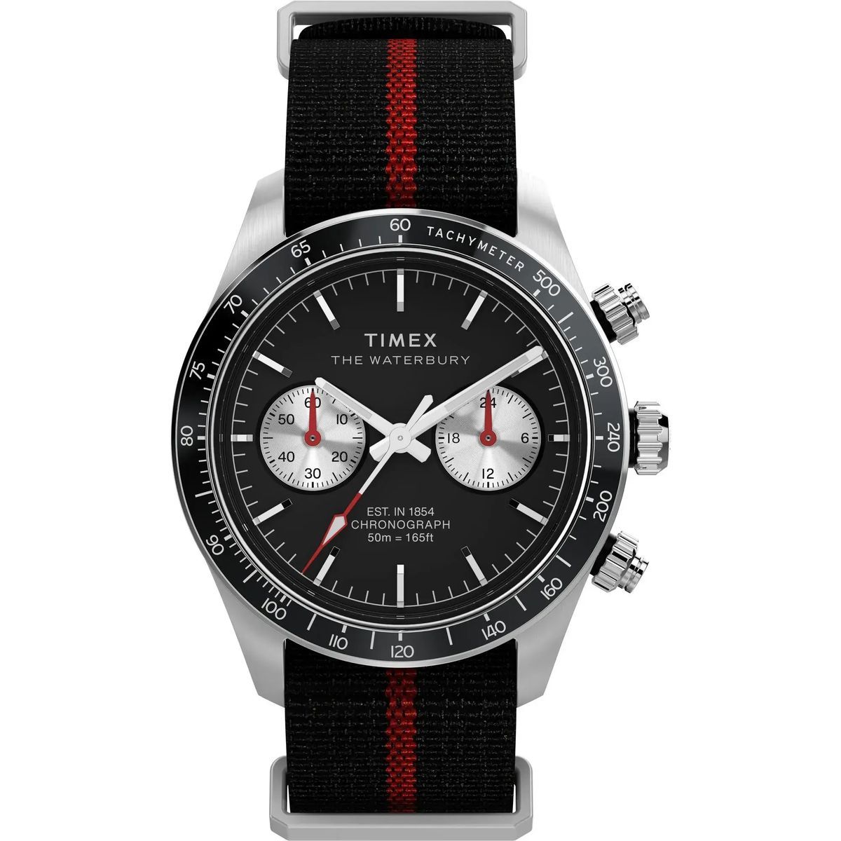 Klassische Chronographenuhr mit Stoffarmband