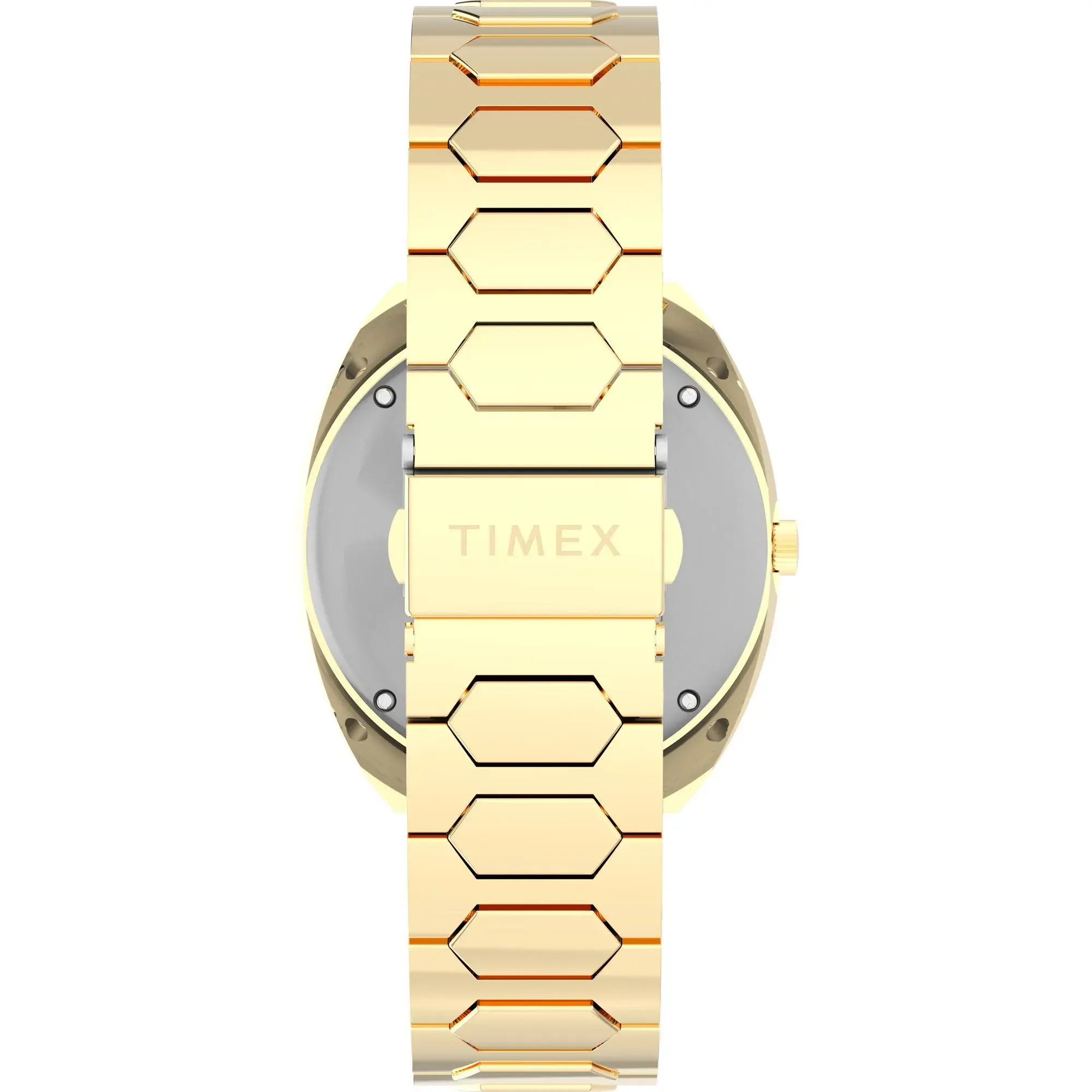Goldfarbene Retro Time Machine Uhr