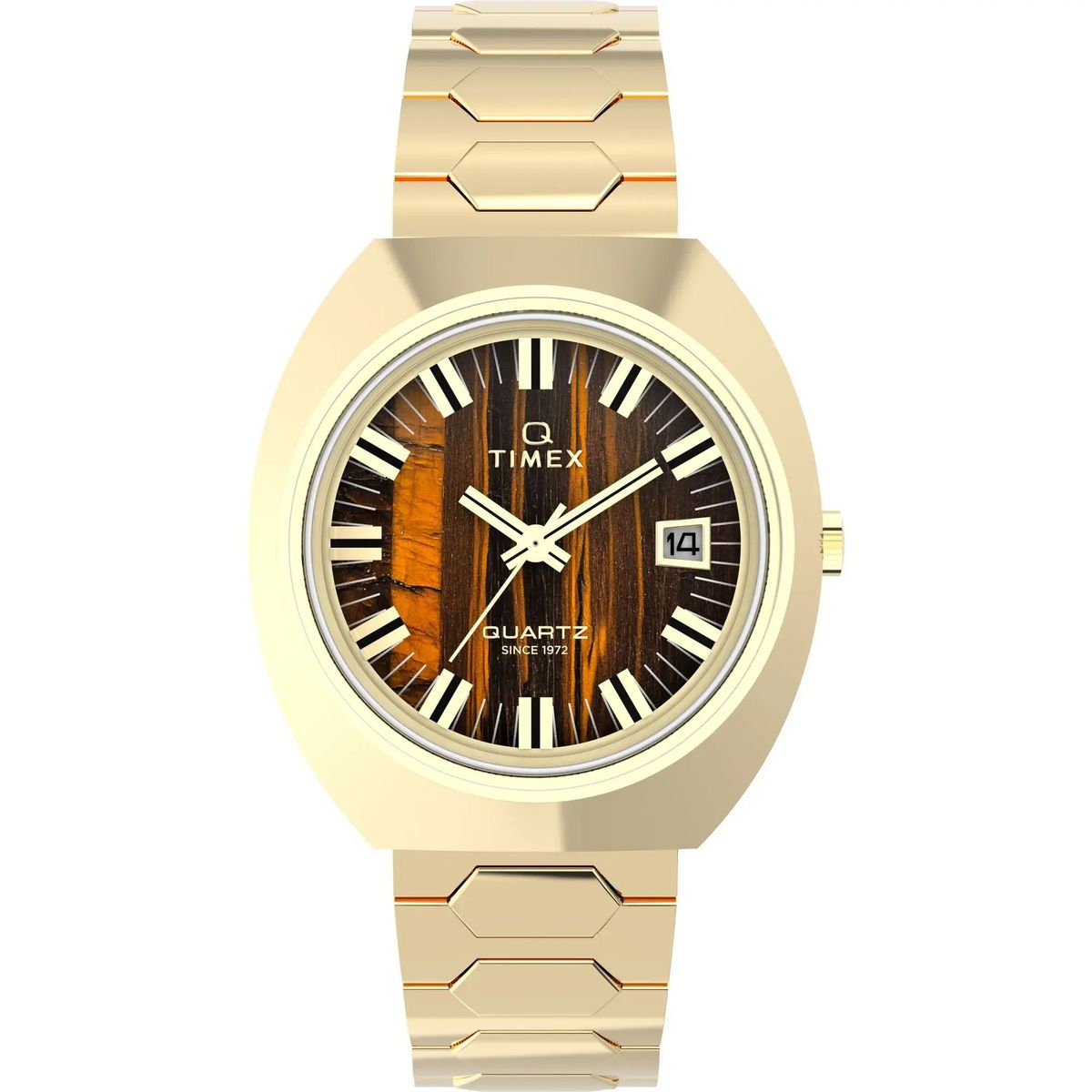 Goldfarbene Retro Time Machine Uhr