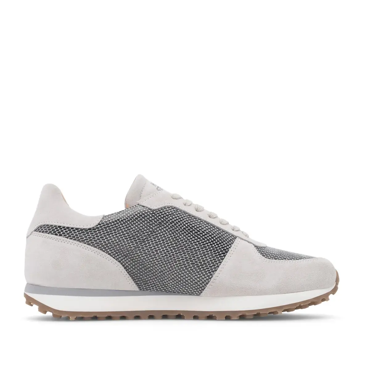 Moderne Low-Top-Sneakers mit Schlangenhaut-Effekt