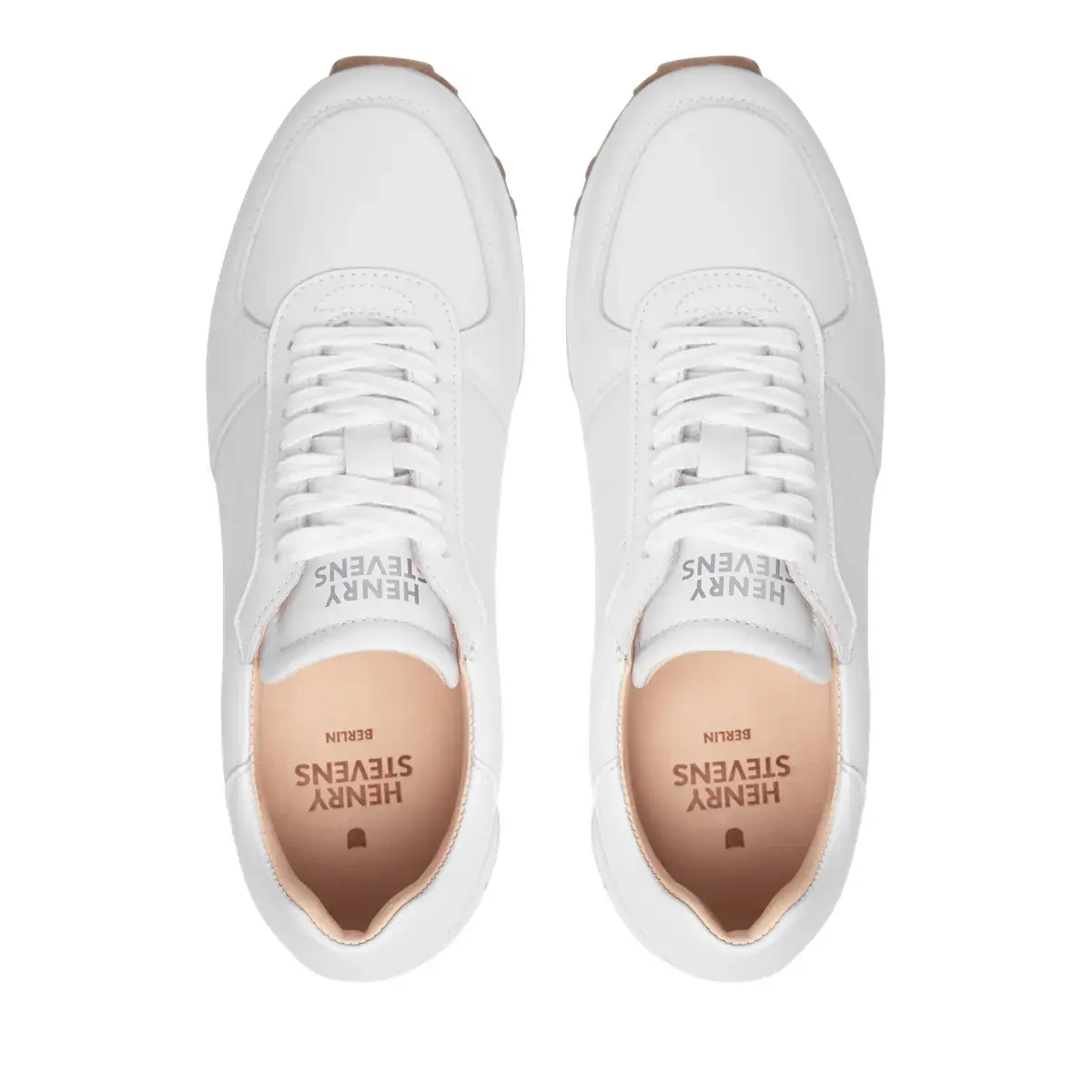 Weißer Leder Low-Top Sneaker