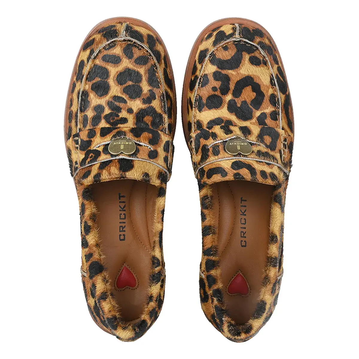 Loafer mit Leopardenmuster und Beschlägen