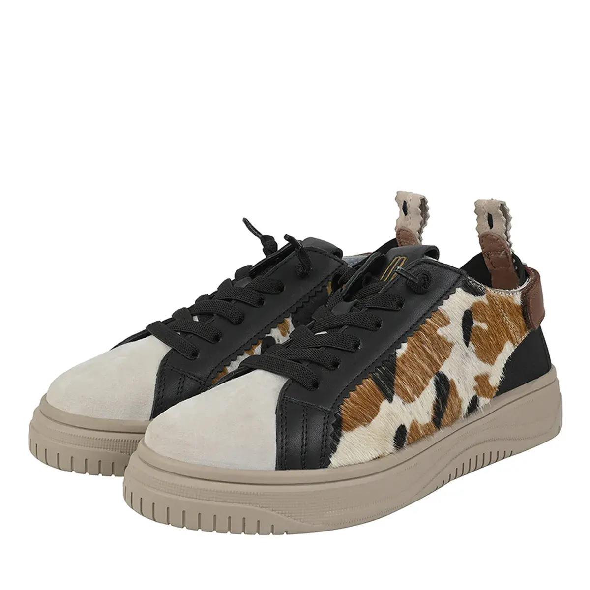 Patchwork Leder Low-Top Sneaker