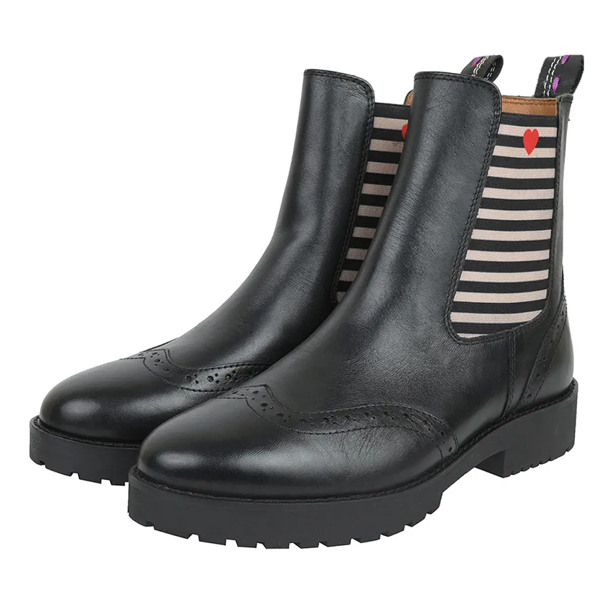 Schwarze Chelsea-Stiefeletten aus Leder