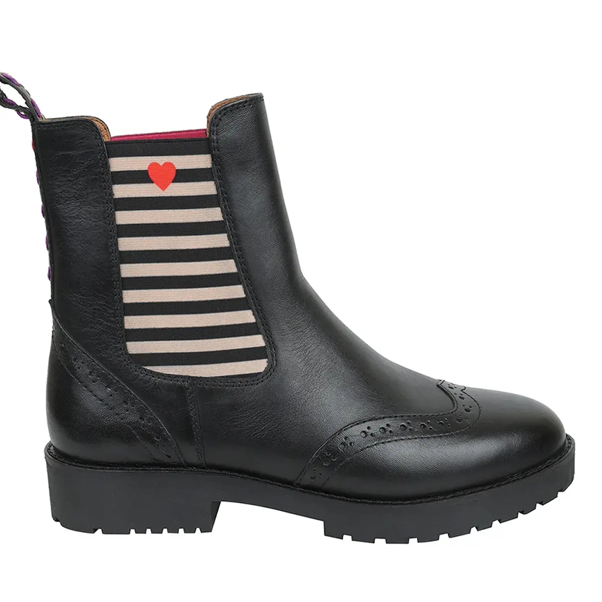 Schwarze Chelsea-Stiefeletten aus Leder