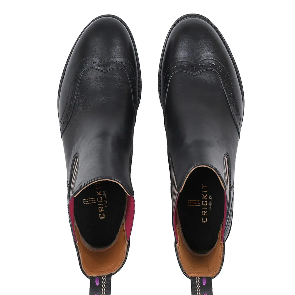 Schwarze Chelsea-Stiefeletten aus Leder