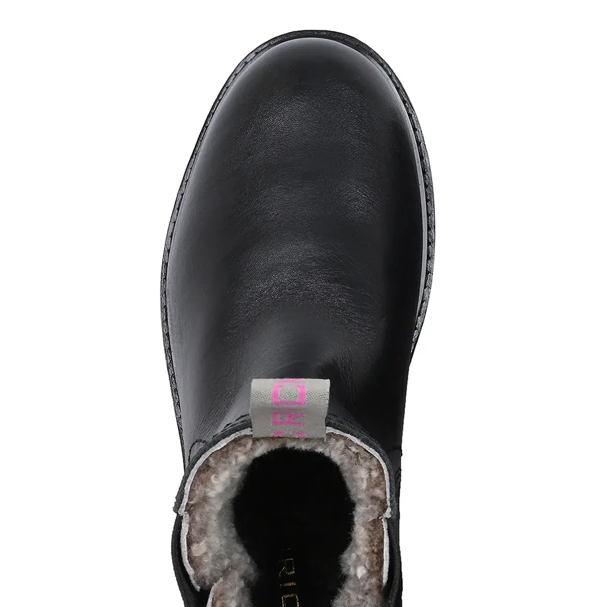 Chelsea Boots aus Leder mit Fellfutter
