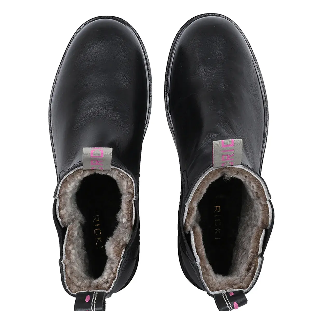 Chelsea Boots aus Leder mit Fellfutter