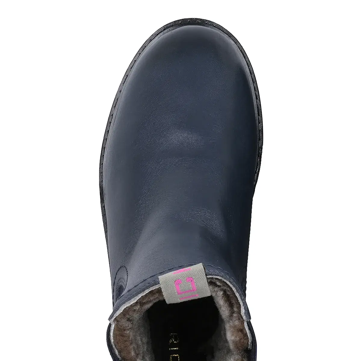 Chelsea Leder Stiefelette mit Fellfutter