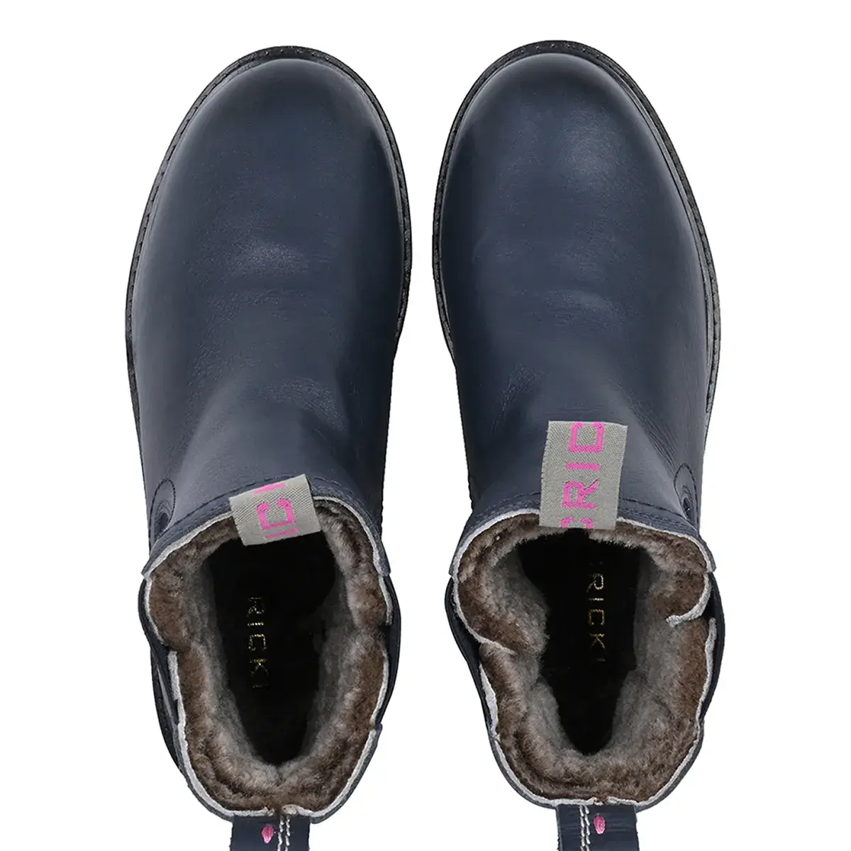 Chelsea Leder Stiefelette mit Fellfutter