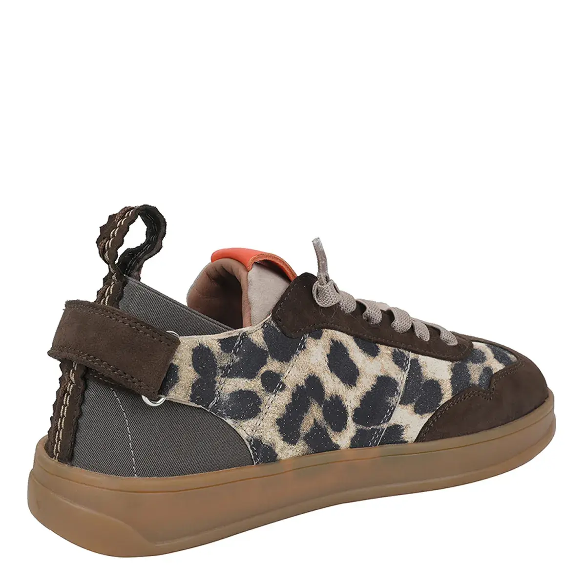 Low-Top Stoffschuhe mit Leopardenmuster