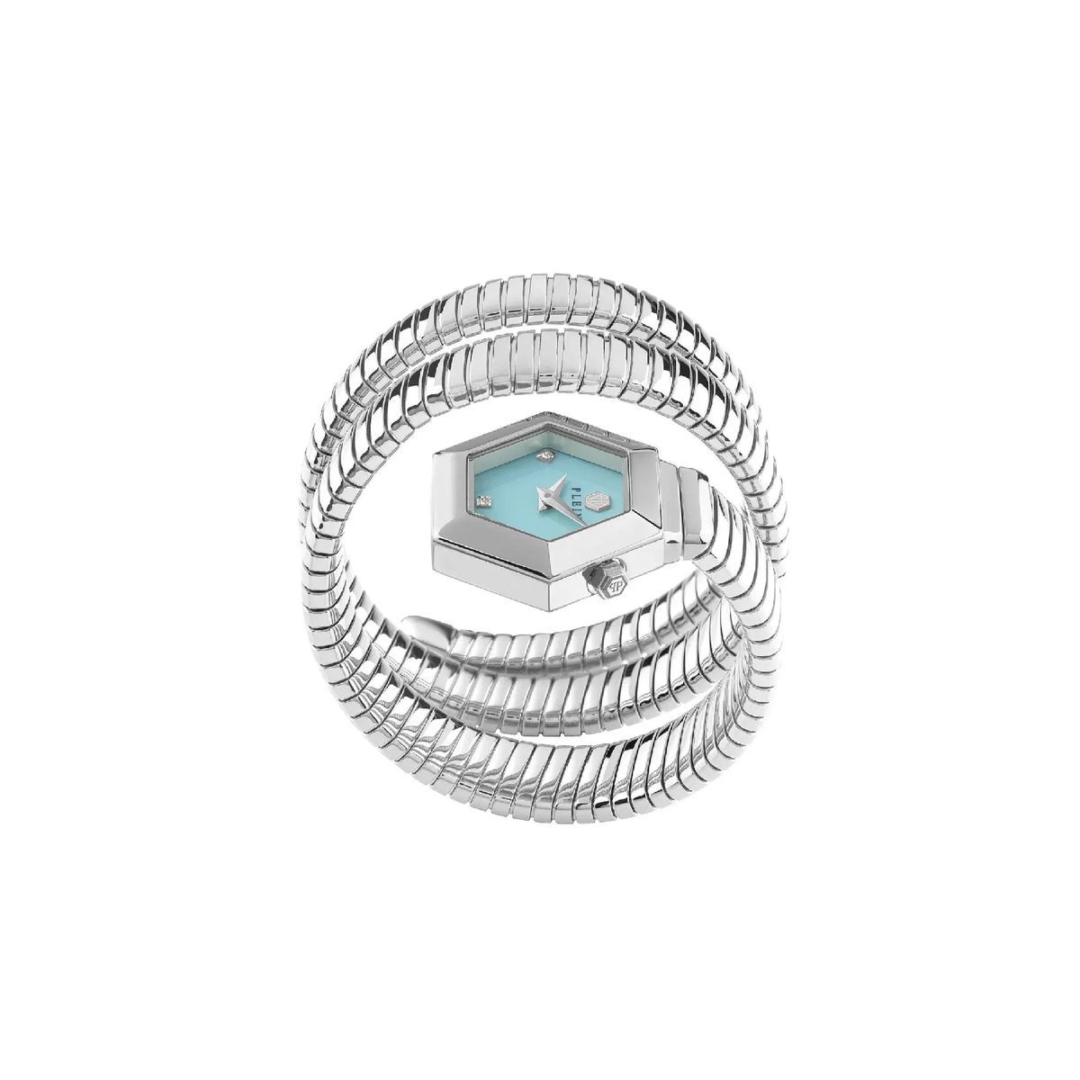 Damen Aquamarin Zifferblatt Schlangenarmbanduhr