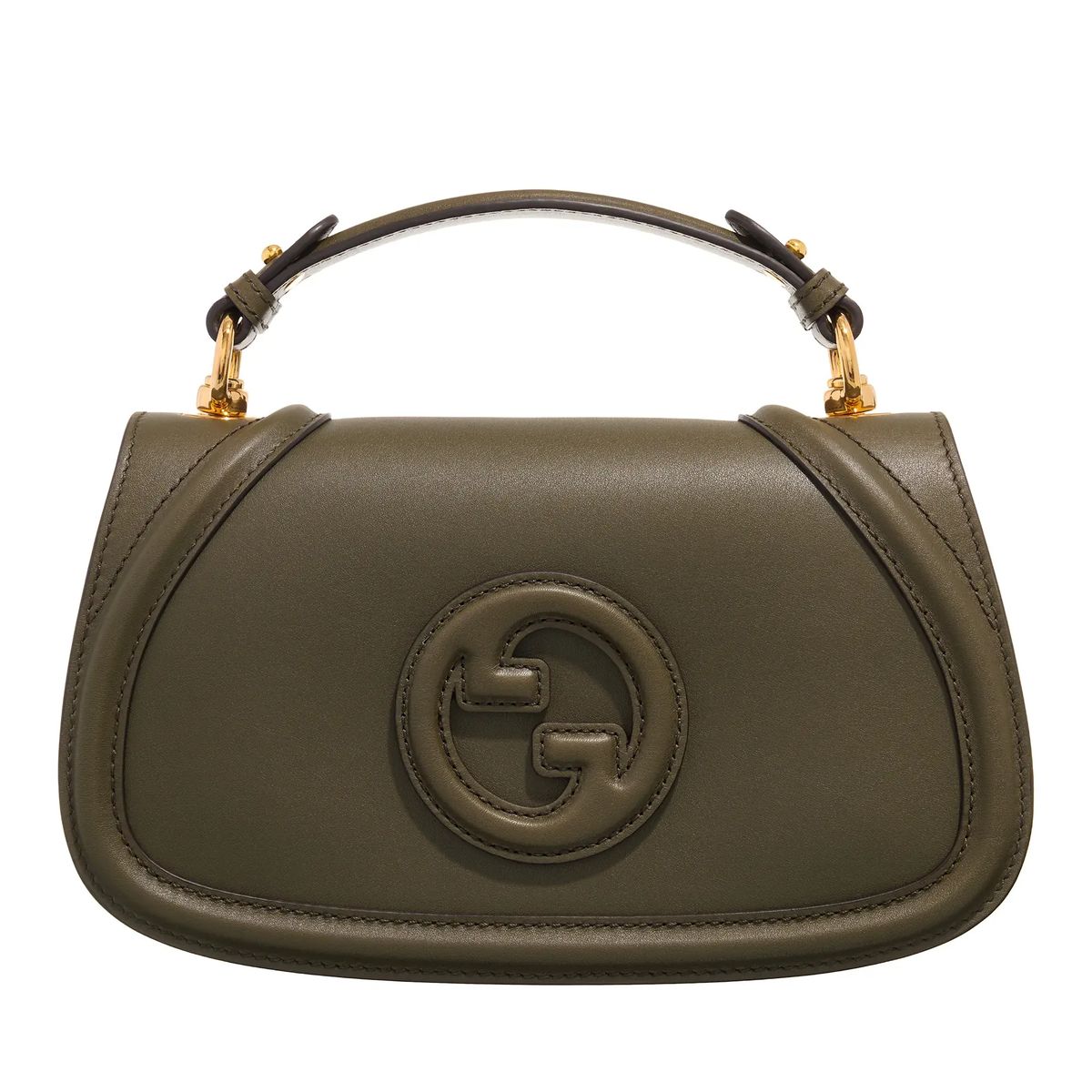 Ledertasche mit Logo und Schulterriemen