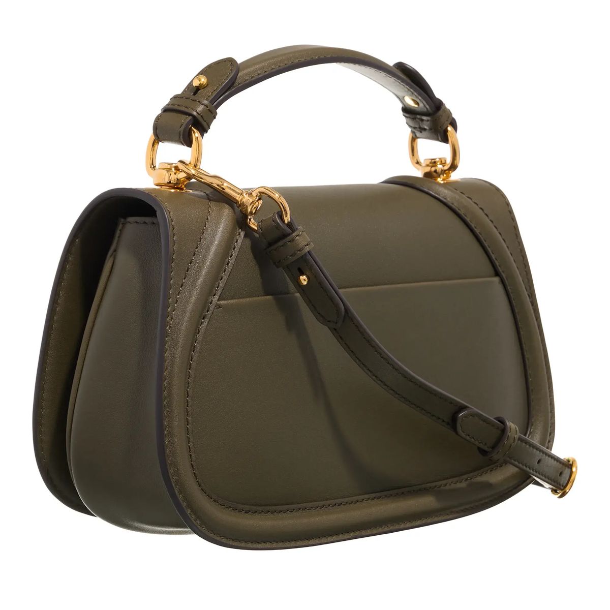 Ledertasche mit Logo und Schulterriemen