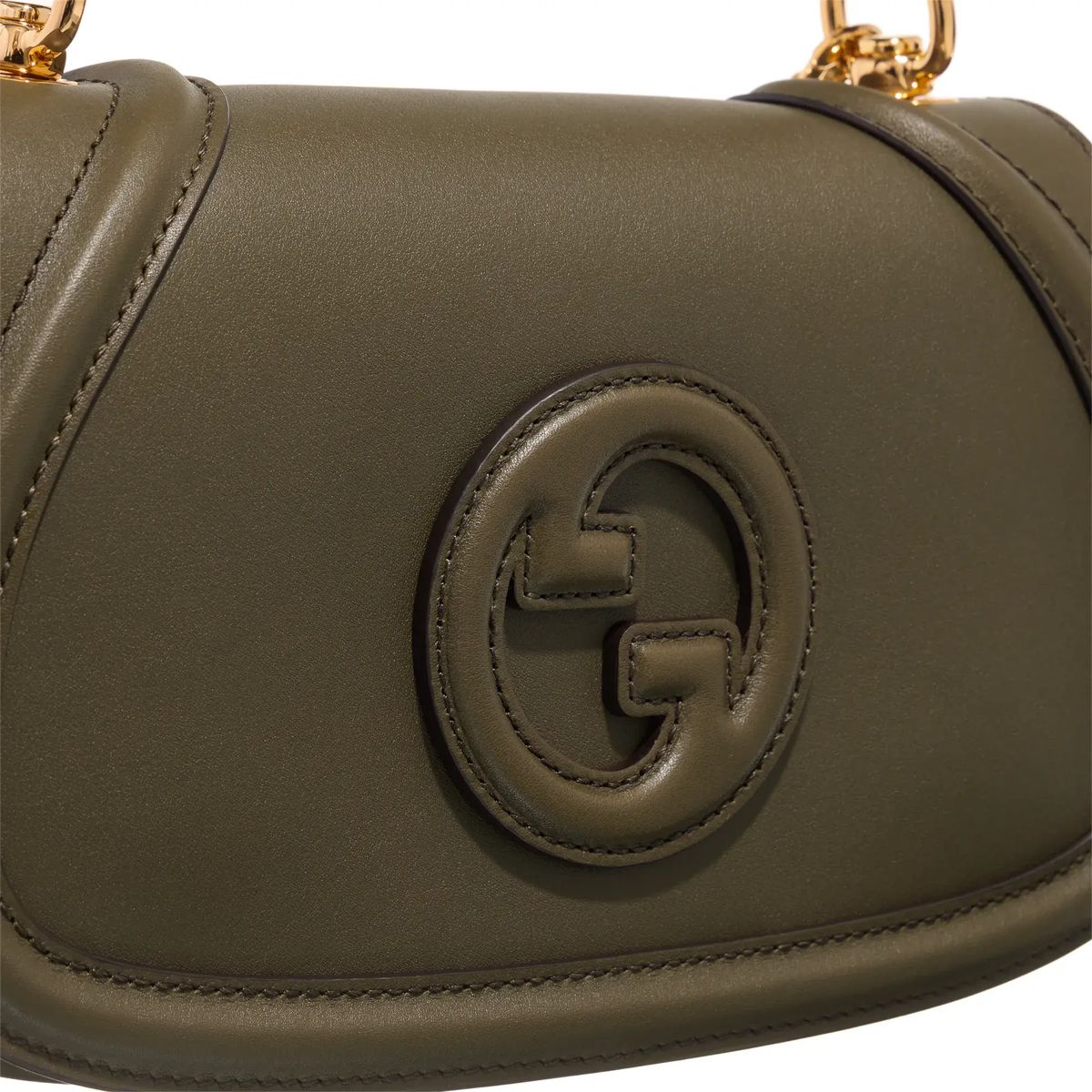 Ledertasche mit Logo und Schulterriemen