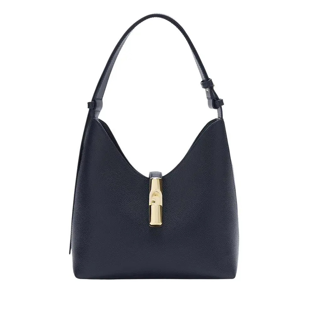 Minimalistische Leder Hobo Tasche mit Schnalle