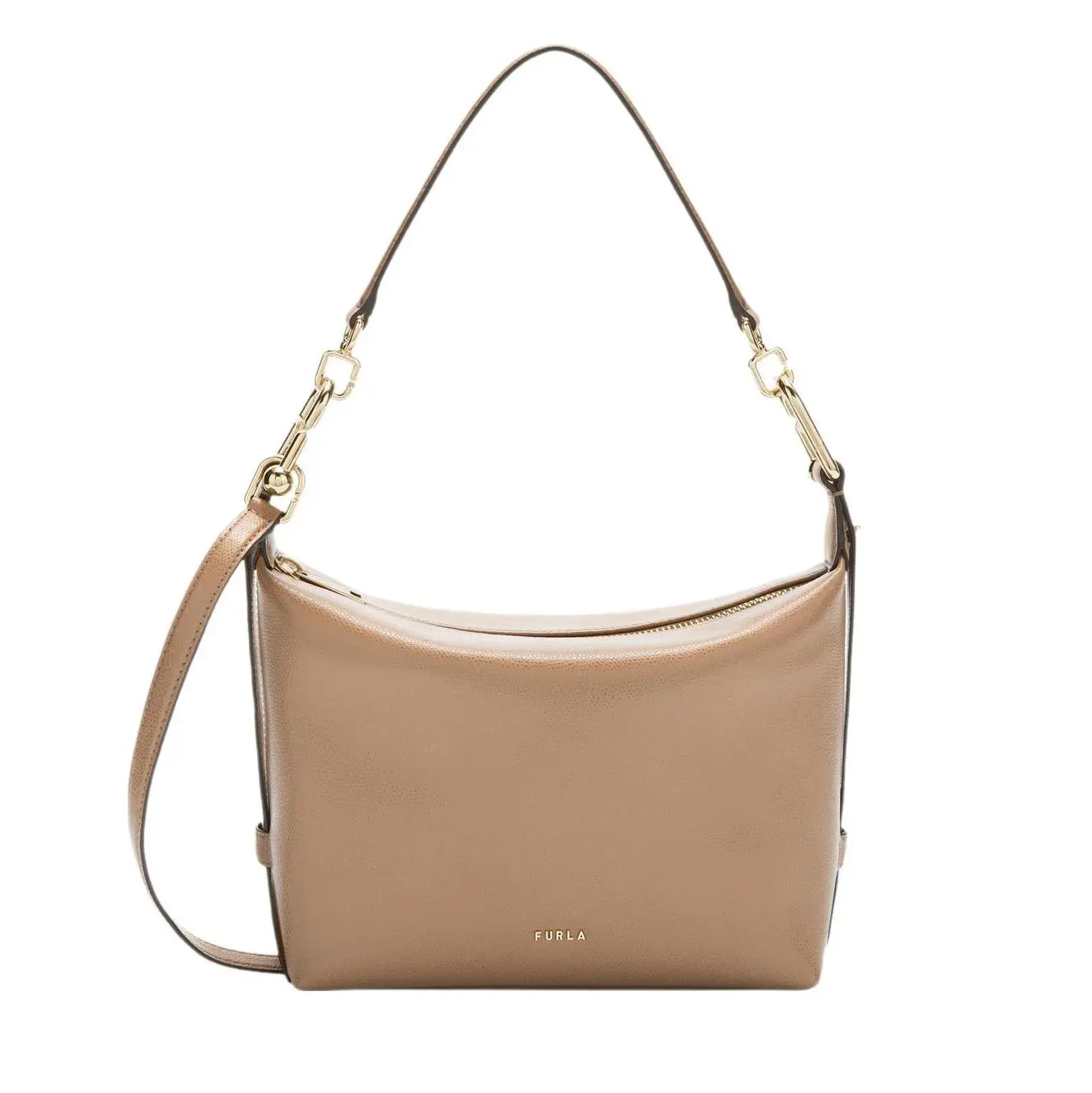 Elegante strukturierte Hobo-Tasche mit Kette