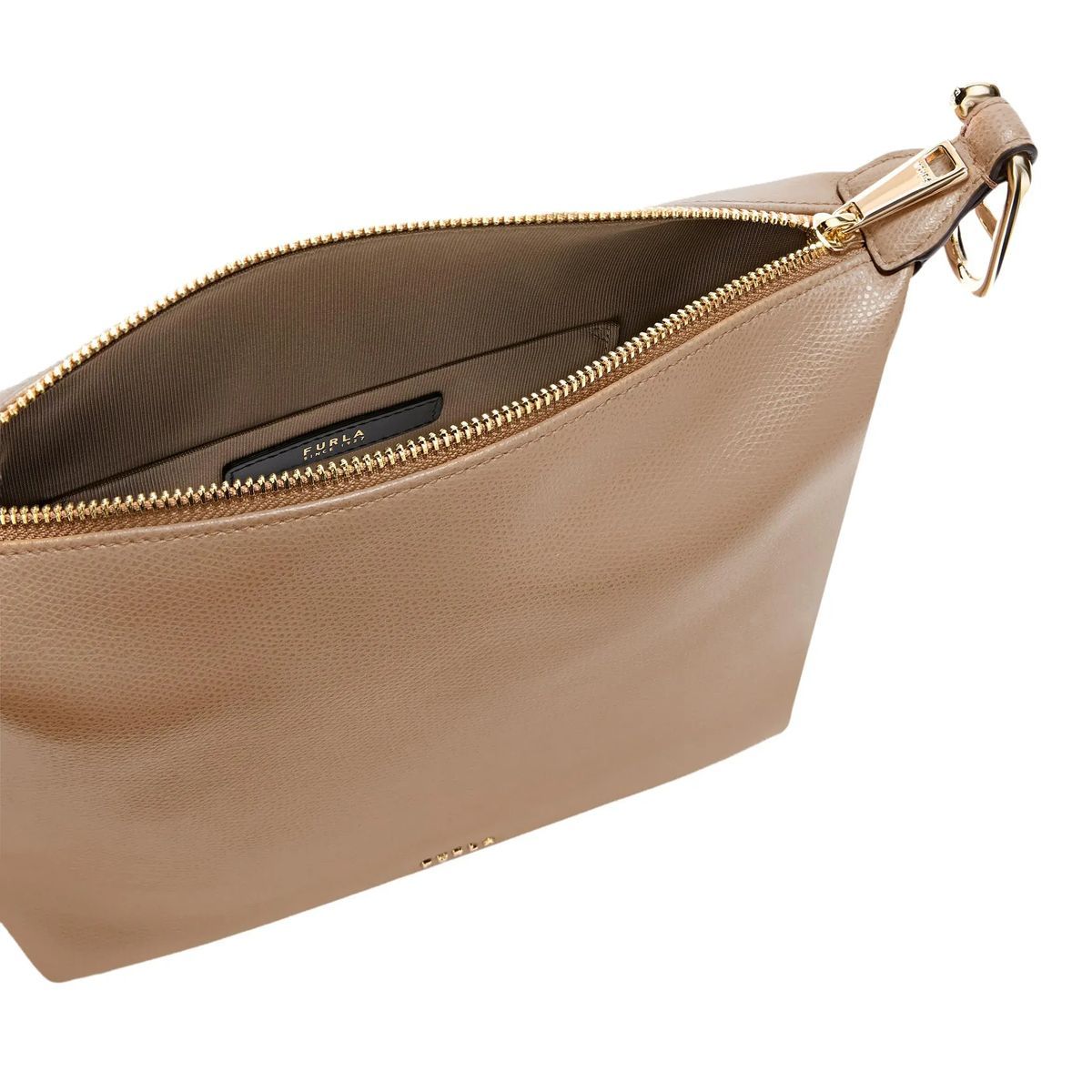 Elegante strukturierte Hobo-Tasche mit Kette