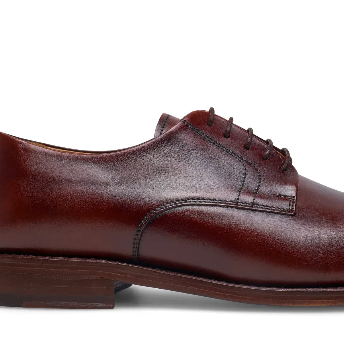 Klassischer Dunkelbrauner Leder Derby Schuh