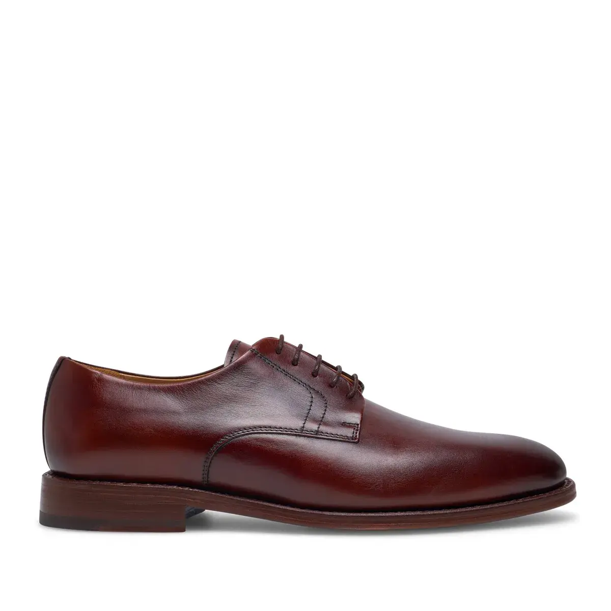 Klassischer Dunkelbrauner Leder Derby Schuh