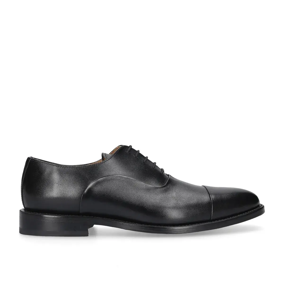 Klassische Schwarze Oxford-Schnürschuhe aus Leder