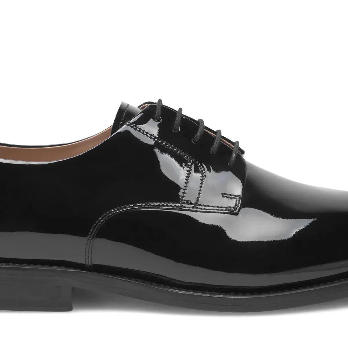 Klassische Oxford-Schnürschuhe aus Lackleder