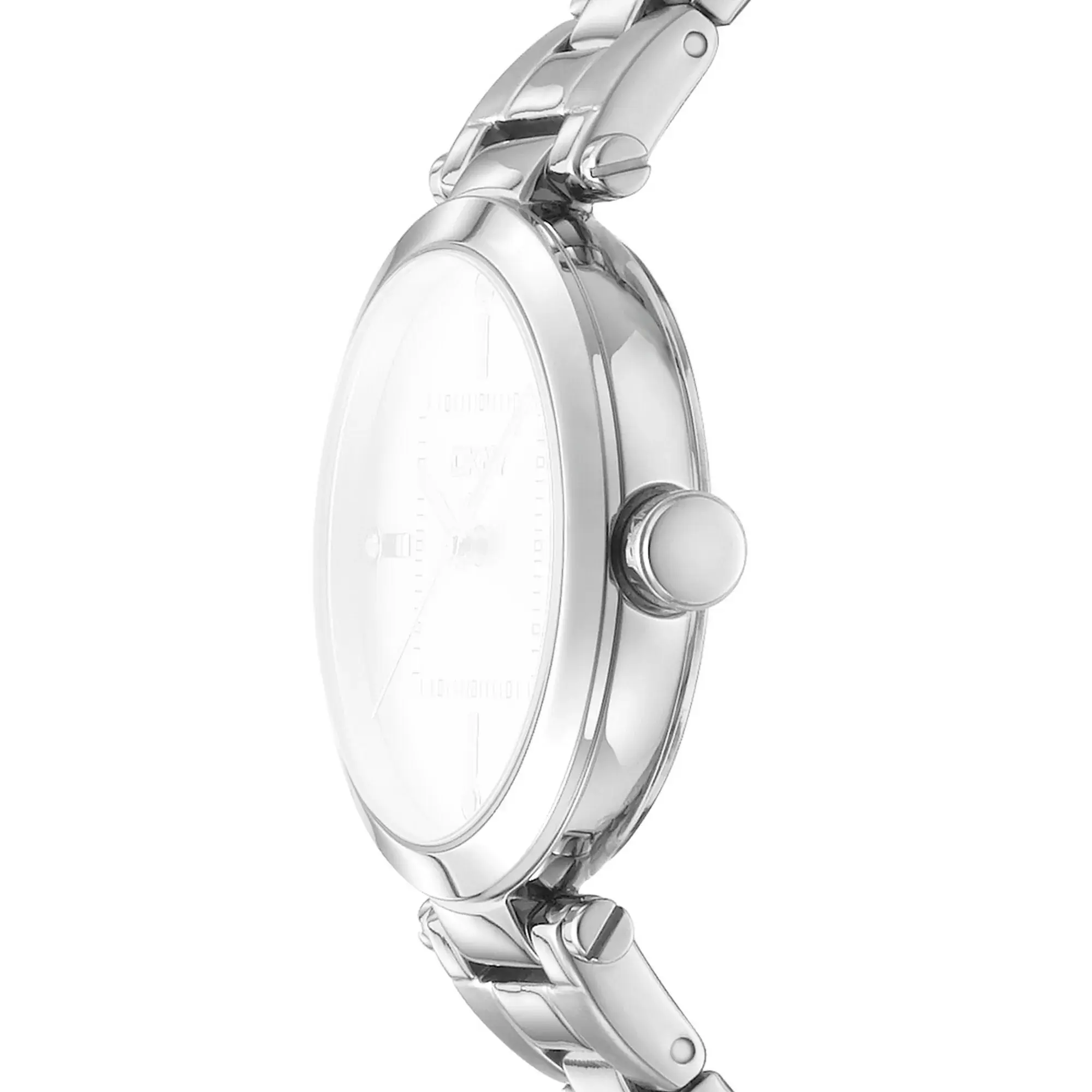 Silberne Edelstahl Quarz Uhr